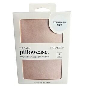 Kitsch The Satin Pillowcase Standard Size Blush For Healthier Hair Skin